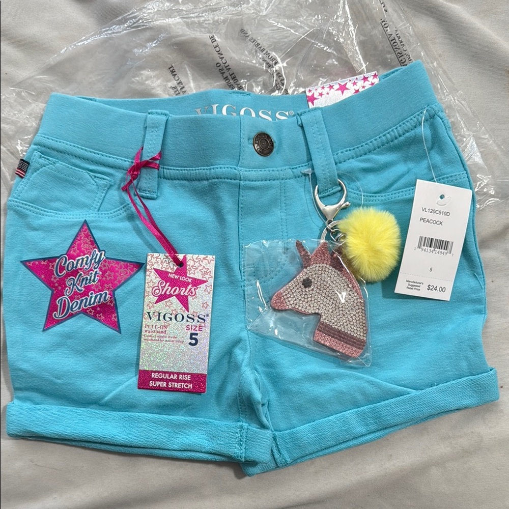 Vigoss Blue Denim Shorts Casual Summer Style
